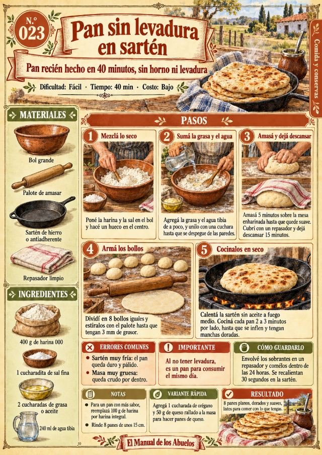 Página del manual: Pan sin levadura en sartén