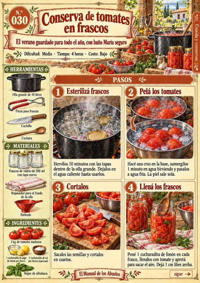Página del manual: Conserva de tomates en frascos